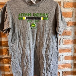 Delta Gray John Deere Graphic Tee with Green Logo
